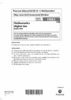 Y10 Mock – Maths – Higher Tier