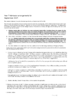 Yavneh College Admission Rules Year 7 (2027)