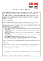 Word Processor Statement 2026-27